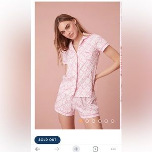 Baby Bow Hearts Polo Pajamas - Size XS- Roller Rabbit x Love Shack Fancy